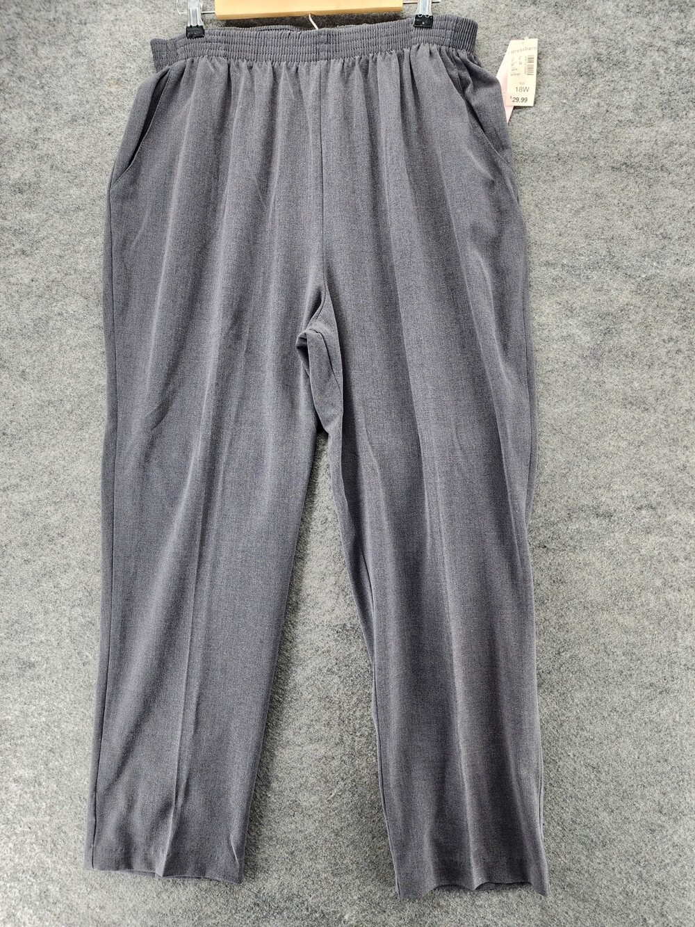 Dressbarn Pants Womens 18W Pull On Gray High Rise